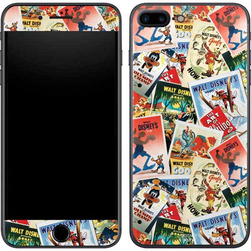 Disney Friends Retro Goofy Stamps Art iPhone 8 Plus Skin